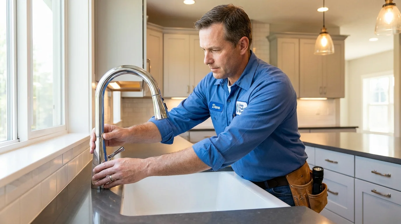 Kitchen faucet installation by Johns Plumbing LLC in Ridgway